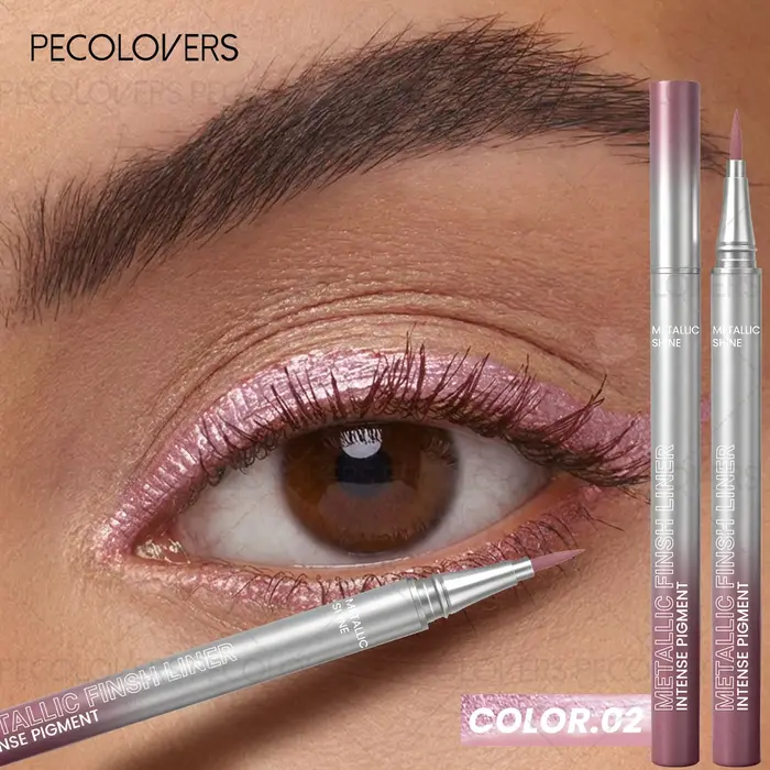 1PC Eyeliner nacré imperméable et anti-taches - Séchage rapide, offre une touche délicate et scintil