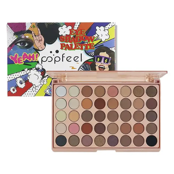 Palette de fards à paupières artistiques 40 couleurs, haute pigmentation, finis mats, scintillants e