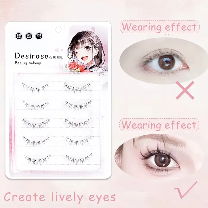 5 paires de cils Manga