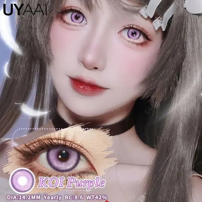 UYAAI 1 paire de lentilles de contact yeux violets série Anime Kitagawa Marin