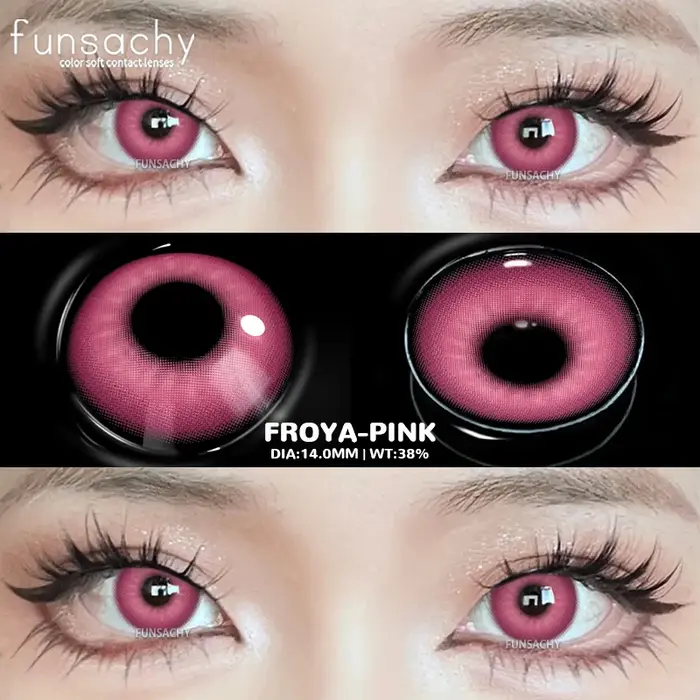 FUNSACHY Cosplay lentilles noires aveugles Anime lentille de couleur des yeux blancs