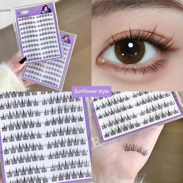 Faux cils en grappes sans colle - Auto-adhésifs