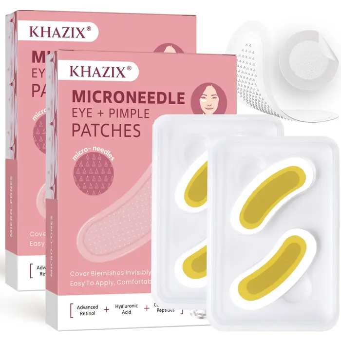 Patchs pour les yeux à micro-aiguilles au rétinol avec acide hyaluronique et peptides raffermissants