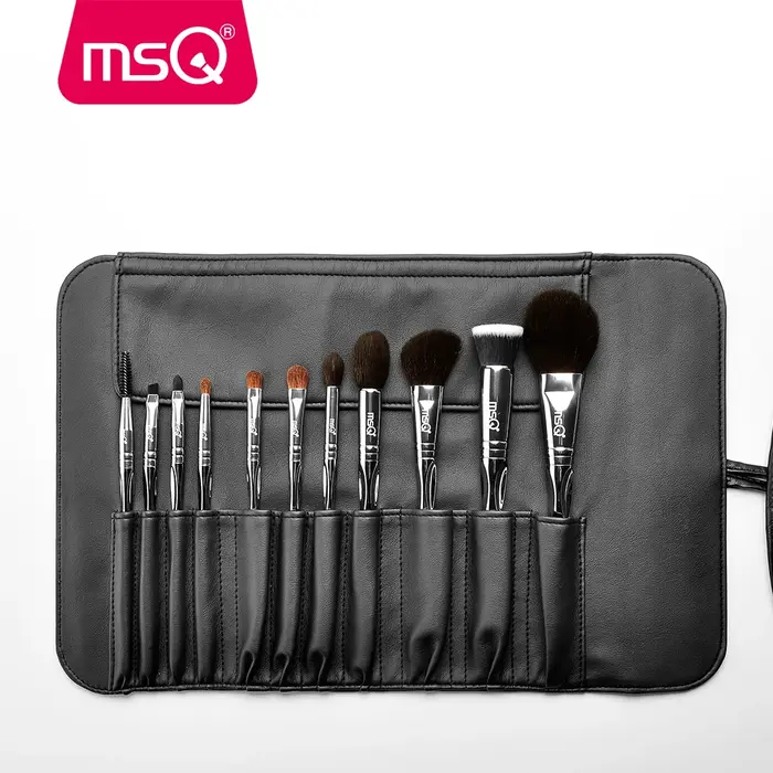 MSQ-Ensemble de pinceaux de maquillage professionnels, 11 pièces, pour poudre, fard à barrage classi