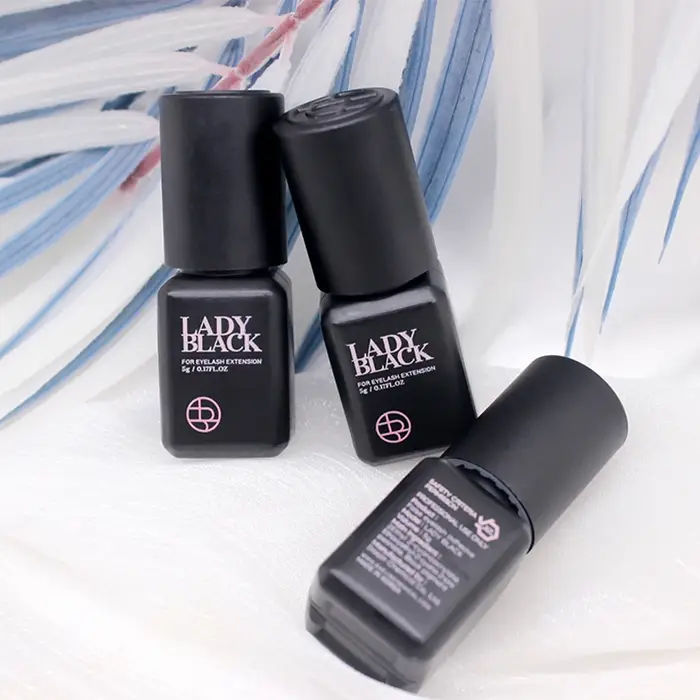 Colle noire originale pour Extension de cils, 10 bouteilles, avec sac Original, faible Irritation, 5