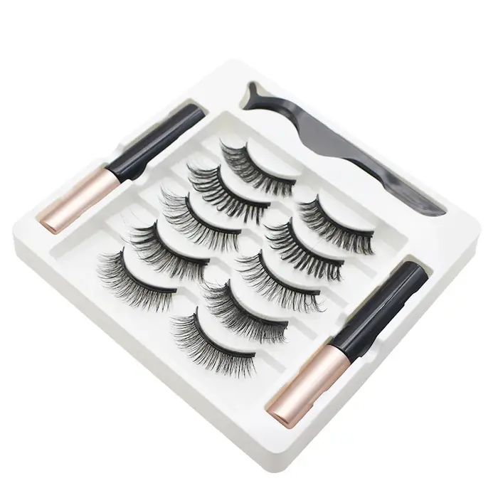 AILEISHI 5 paires de cils magnétiques 3D aimant Eyeliner faux