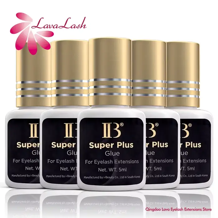 10 bouteilles IB IBeauty Super Plus colle pour Extensions de cils 5ml corée capuchon doré faux
