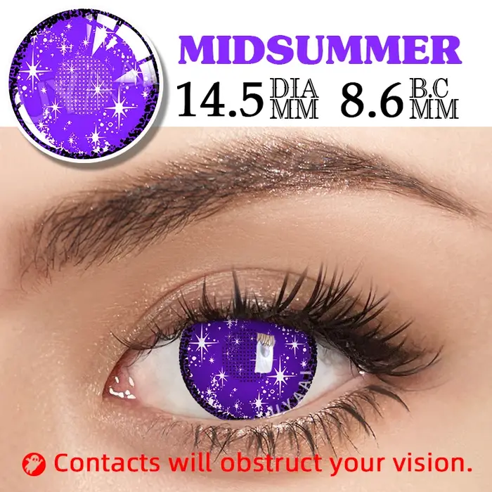 Bio-essence 1 paire de lentilles de Contact Halloween Cosplay yeux de chat jaunes