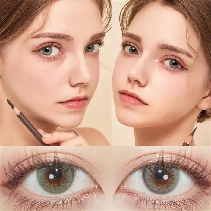 Lentilles de contact annuelles irisées naturelles pour les yeux