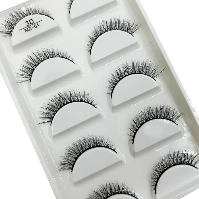 Nouveau 28 Style 5 paires naturel vison Faux Cils maquillage Extension