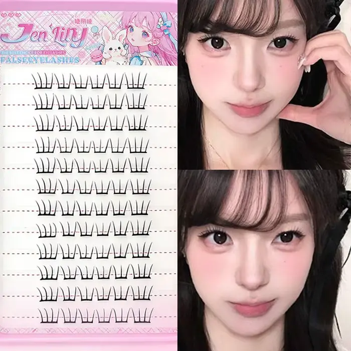 【Style K-pop 2.0】Faux cils autocollants - Pas de colle nécessaire