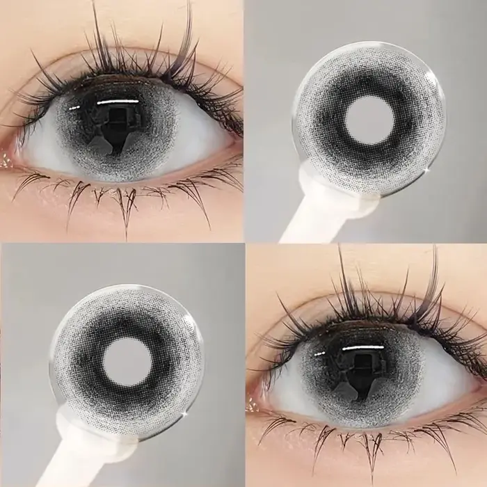 KSSEYE1 paire Halloween Cosplay lentilles de Contact colorées pour les yeux Anime noir blanc couleur
