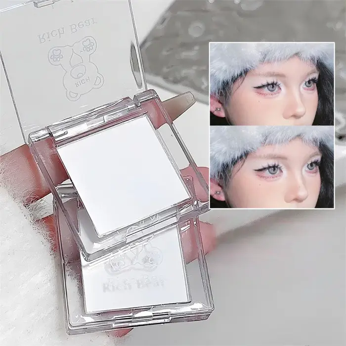 Palette de maquillage de fard à paupières couleur Jade blanc