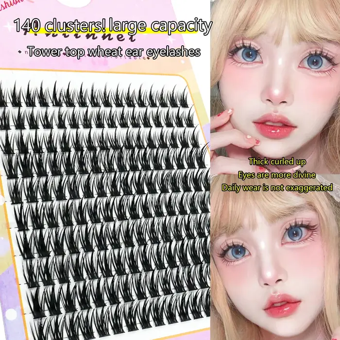 Faux cils en grappe à grande capacité