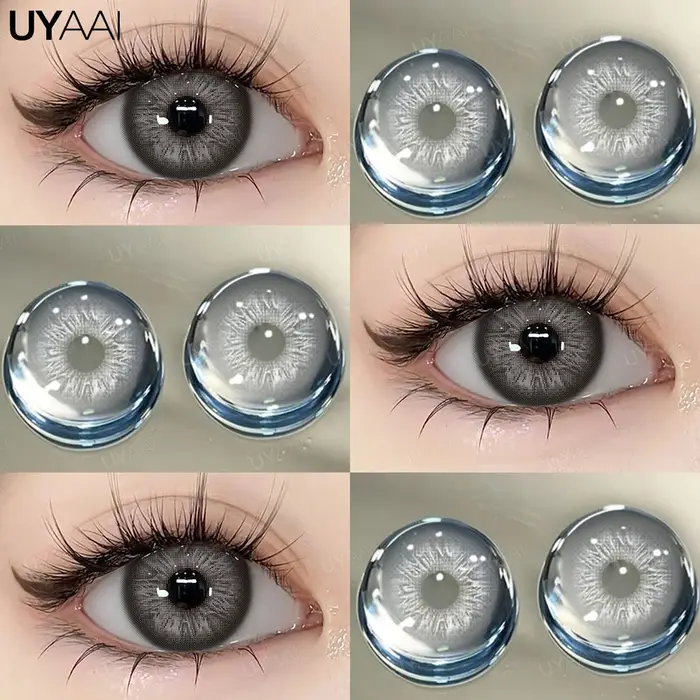 UYAAI 1 paire de contacts pour les yeux bleus élèves de couleur verte
