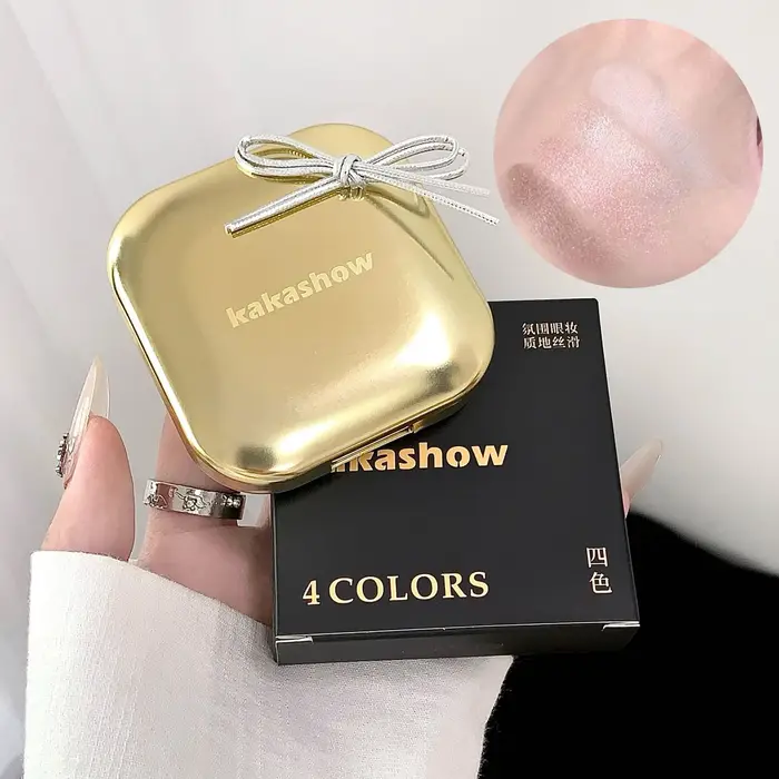 KAKASHOW 4 couleurs fard à paupières Palette mat miroitant nacré paillettes ombre
