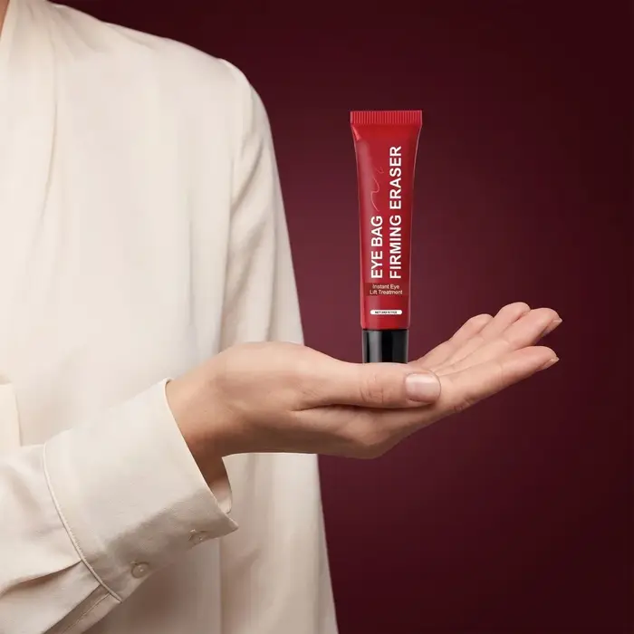 Crème Contour des Yeux Effet Lifting Instantané Anti-Poches – Raffermit la Peau Sous les Yeux, Estompe les Rides et Ridules, Traitement Anti-Âge