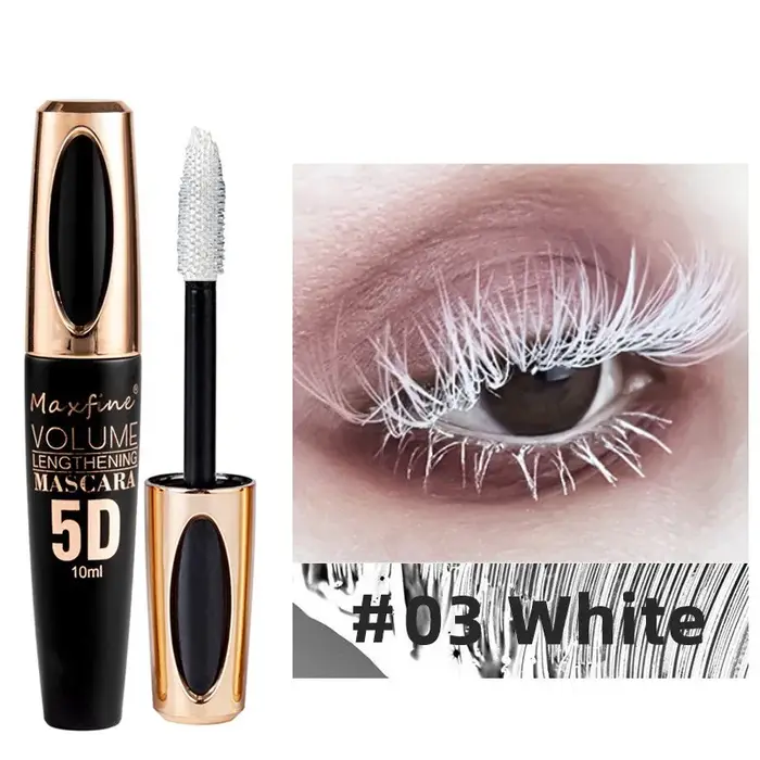 Mascara en soie 5D pour un regard éclatant, noir intense et longue durée, waterproof et anti-aggluti