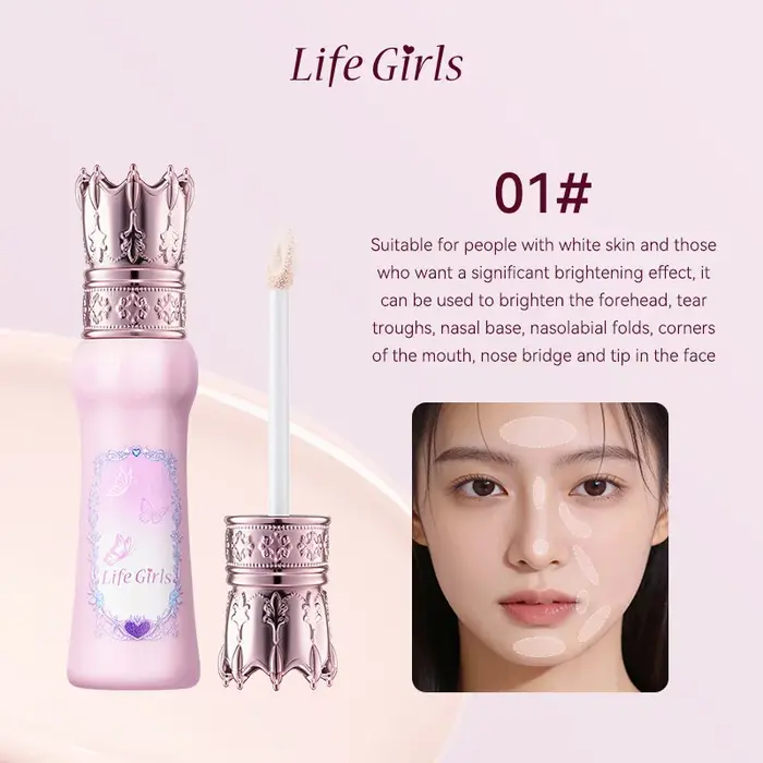 Correcteur éclaircissant Hua Yin Ji, un look rose tendre pour une fille à la peau claire, un maquill