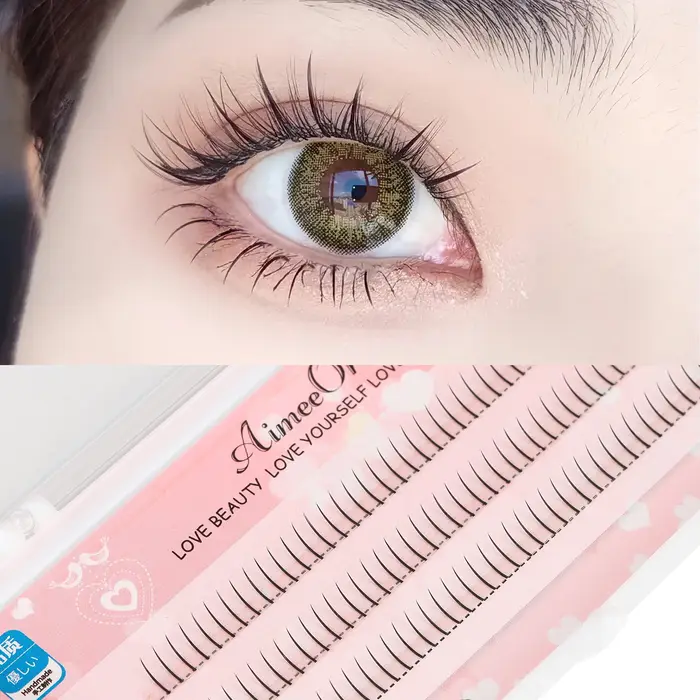 Cils inférieurs noirs en forme de I