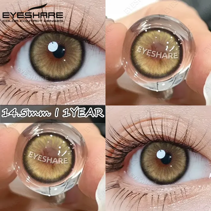 EYESHARE lentilles de Contact de couleur naturelle 0 ~-10.00 degrés avec dioptries Prescription marron gris myopie