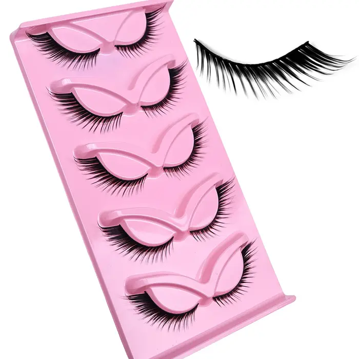 5 paires de cils yeux de chat