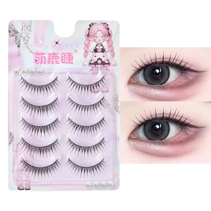 Faux cils coréens en forme de U Ins Zhang Yuanying, naturels, vaporeux, doux, Extension de cils en f