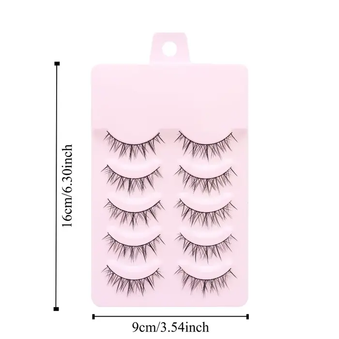 Mode 5 paires Manga cils plusieurs Styles Anime Cosplay segmenté faux