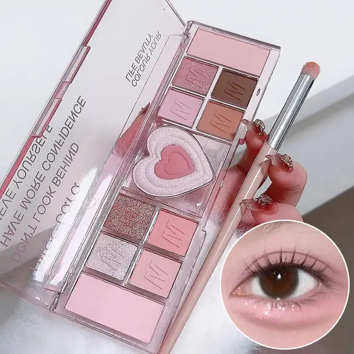 Palette de fards à paupières rose