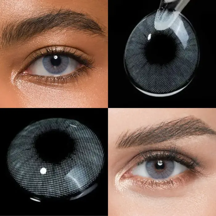 VISUASHOW Aurora Hazel Lentilles de contact colorées sur ordonnance 1 paire usage annuel