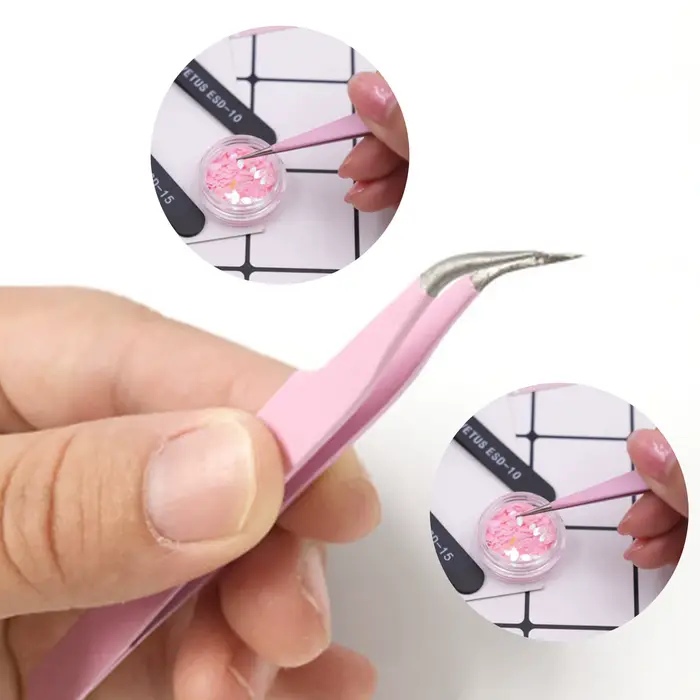 Pincettes en acier inoxydable pour Extension de cils