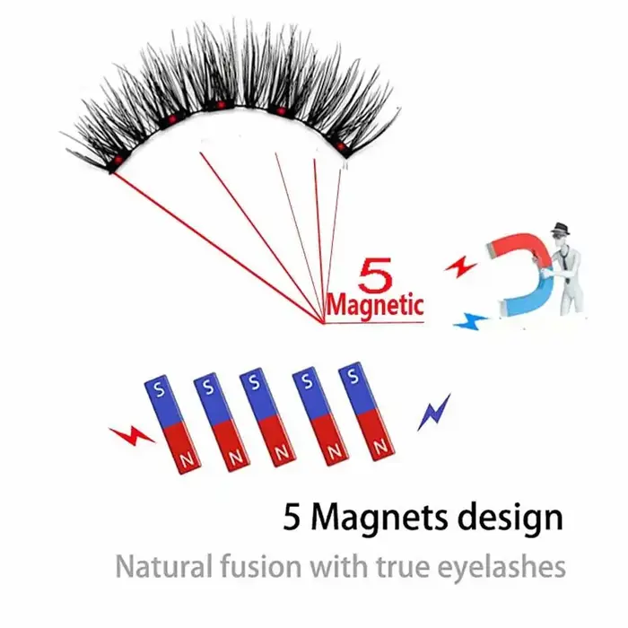Cils magnétiques naturels 3D