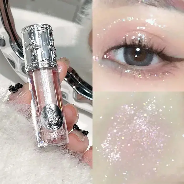 Balletism Glitter Liquid Eyeshadow Pearly Fine Shimmer Long Lasting Sparkling High Gloss Sequin Eye Shadow Lying Silkworm Makeup
