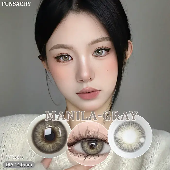Lentilles de contact colorées pour les yeux, piles S156 Y, bleu naturel, violet, gris, grands yeux, 