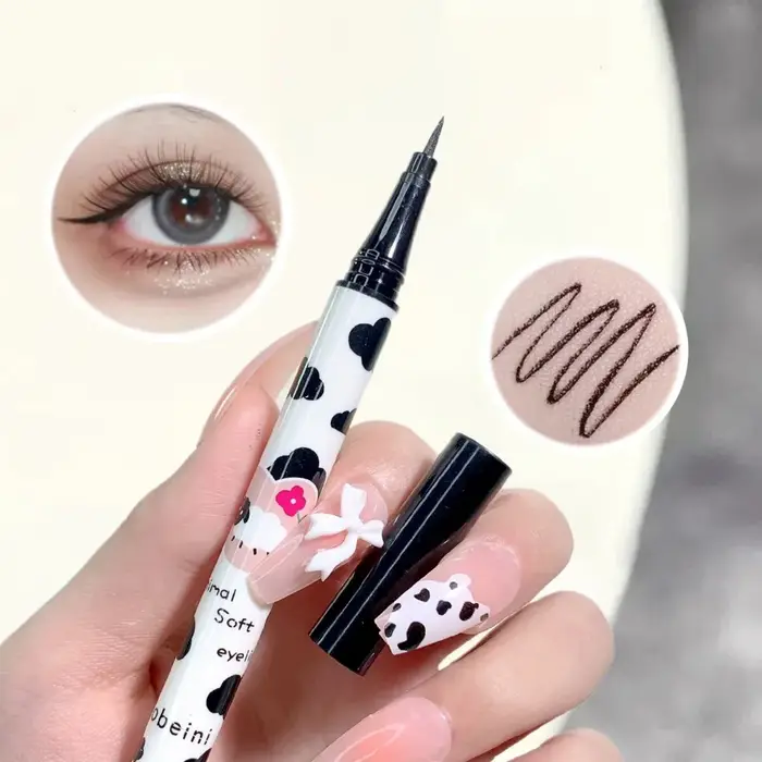 Stylo Eyeliner liquide marron couché, 3 couleurs, ver à soie, imperméable, grands yeux, maquillage l