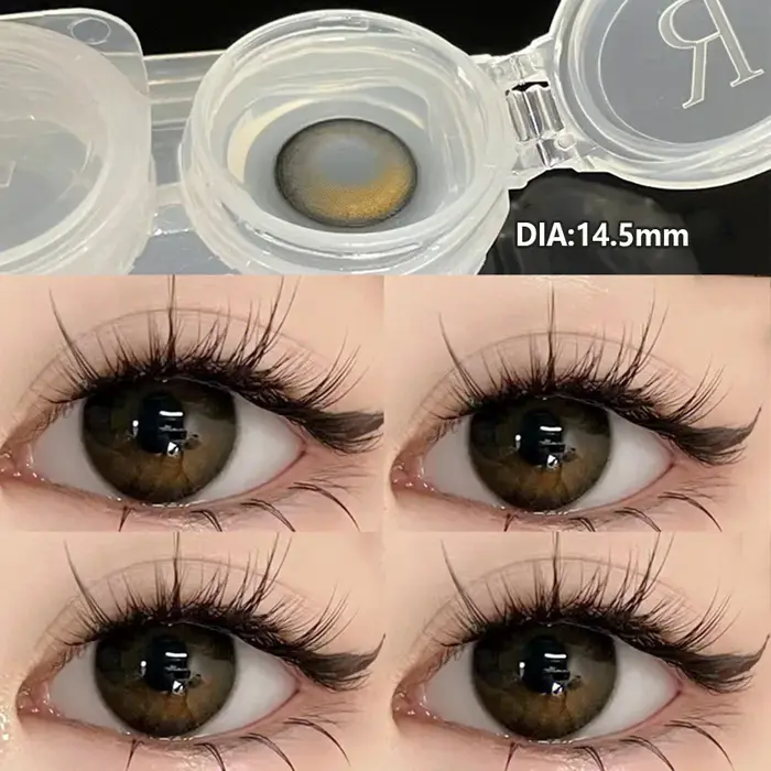 YIMEIXI 2 pièces Contacts colorés pour les yeux Nature marron