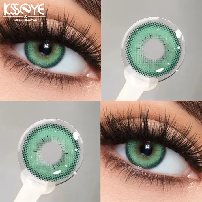 KSSEYE 1 paire de lentilles de Contact de couleur naturelle pour les yeux lentilles d'élève vertes l