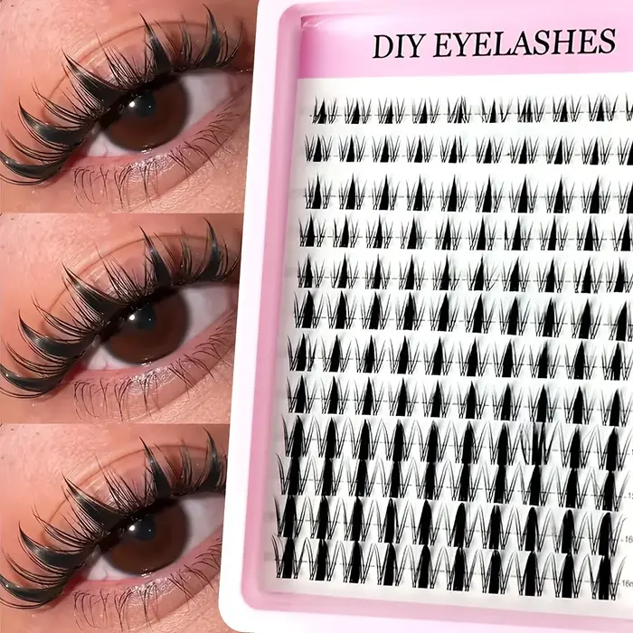 Extensions de cils individuels en grappe