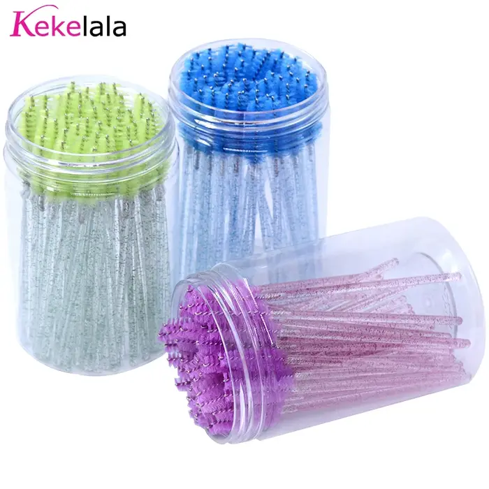Brosses d'extension de cils avec récipient