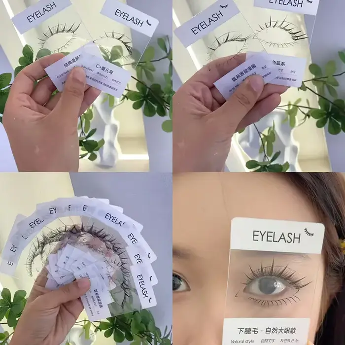 Kit de cartes d'essai de faux cils