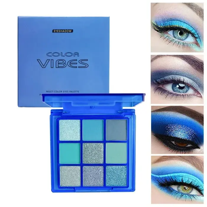 Palette de fards à paupières à paillettes violettes