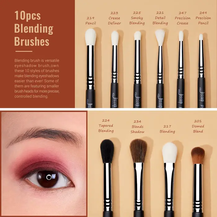 Jessup-Ensemble de pinceaux de maquillage pour les yeux, pinceau de maquillage professionnel, pincea