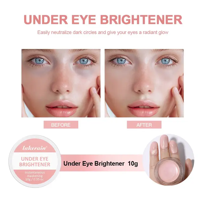 Lakerain crème anti-cernes éclaircissante pour les yeux formule de couverture nourrissante hydratante et dissimulante