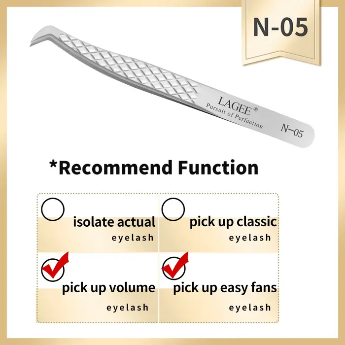 LAGEE pince à épiler extension de cils volume précis luxe diamant poignée 420 acier inoxydable haute qualité sourcil