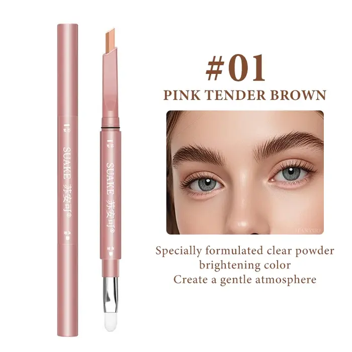 Crayon illuminateur Aegyo Sal waterproof naturel double couleur pour les yeux, effet « silkworm », contour et highlighter pour le maquillage des yeux
