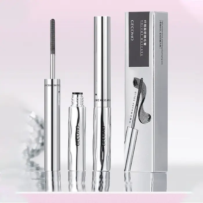 GECOMO Mascara Slender&Dense Mascara à brosse spirale épaississante et bouclée naturelle longue duré