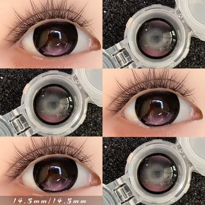 2pcs Super Naturel Élèves contrevenants Lentilles De Contact Colorées pour Les Yeux Myopie Oeil document