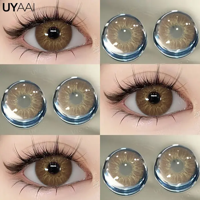 UYAAI 1 paire de lentilles naturelles couleur marron