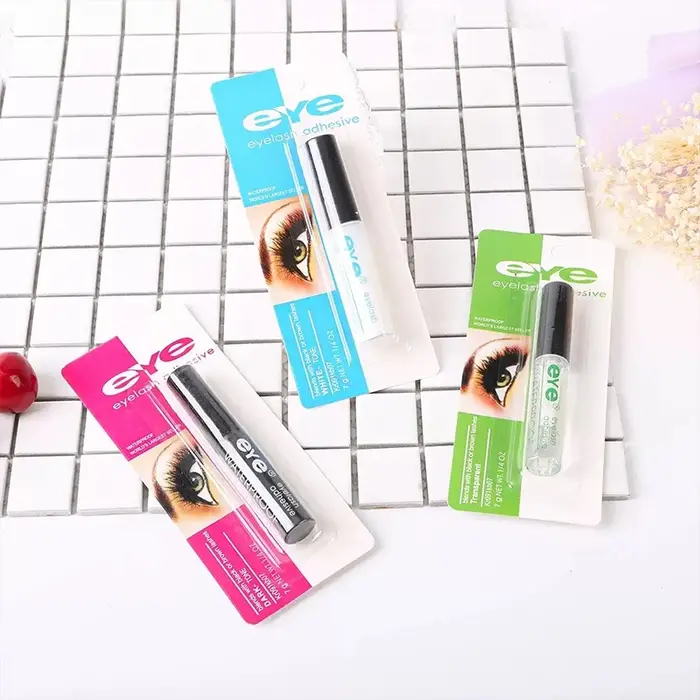 Colle pour faux cils transparente blanche et noire