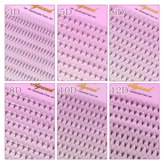 Mélange de faux cils en éventail préfabriqués, 5 étuis, volume russe, extension de cils, faux vison,